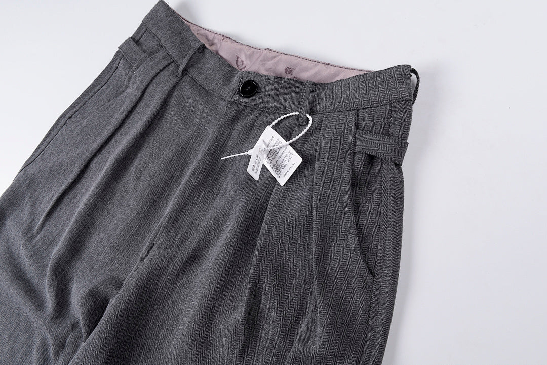 腰果花绸带西装宽松短裤 - view 5