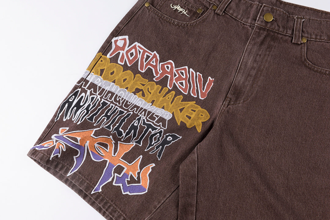 Travis Scott cactus jack Utopia Shorts 牛仔休闲短裤 - view 6