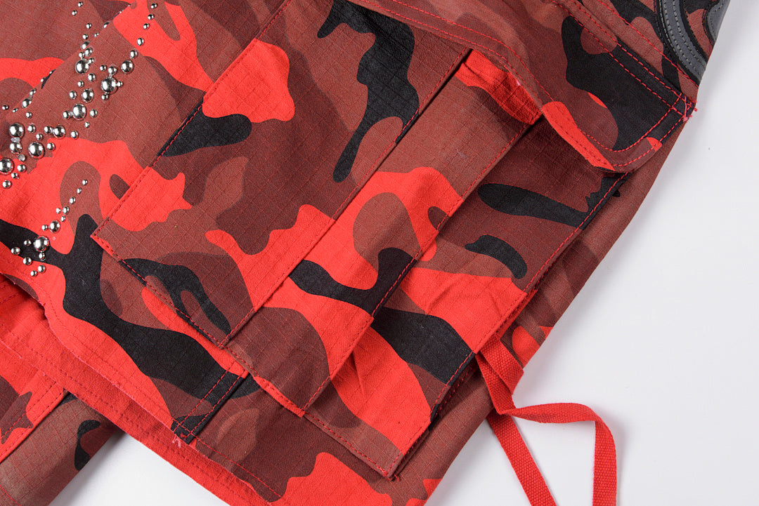 Hellstar Studios Capsule 11 Camo Cargo Shorts刺绣钉珠工装短裤 - view 8
