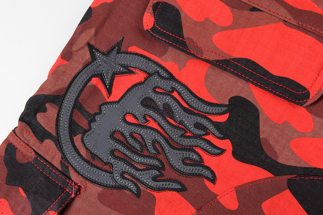 Hellstar Studios Capsule 11 Camo Cargo Shorts刺绣钉珠工装短裤 - view 11