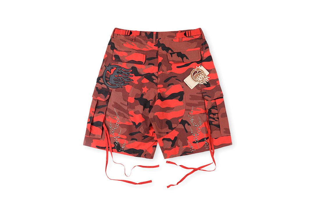 Hellstar Studios Capsule 11 Camo Cargo Shorts刺绣钉珠工装短裤 - view 16