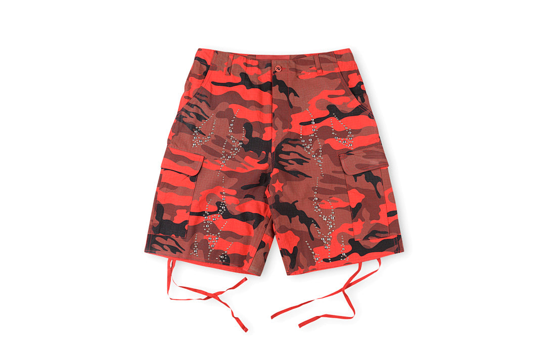 Hellstar Studios Capsule 11 Camo Cargo Shorts刺绣钉珠工装短裤 - view 17