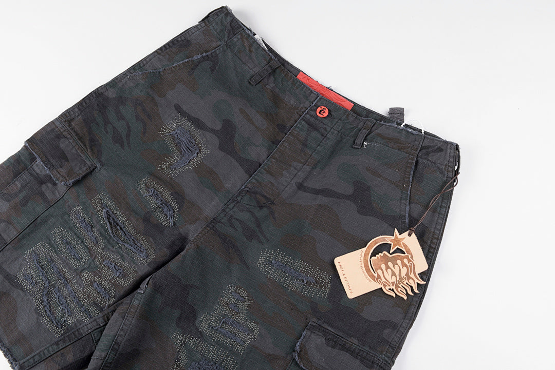 Hellstar Studios Capsule 11Camo Cargo Shorts刺绣工装短裤 - view 5