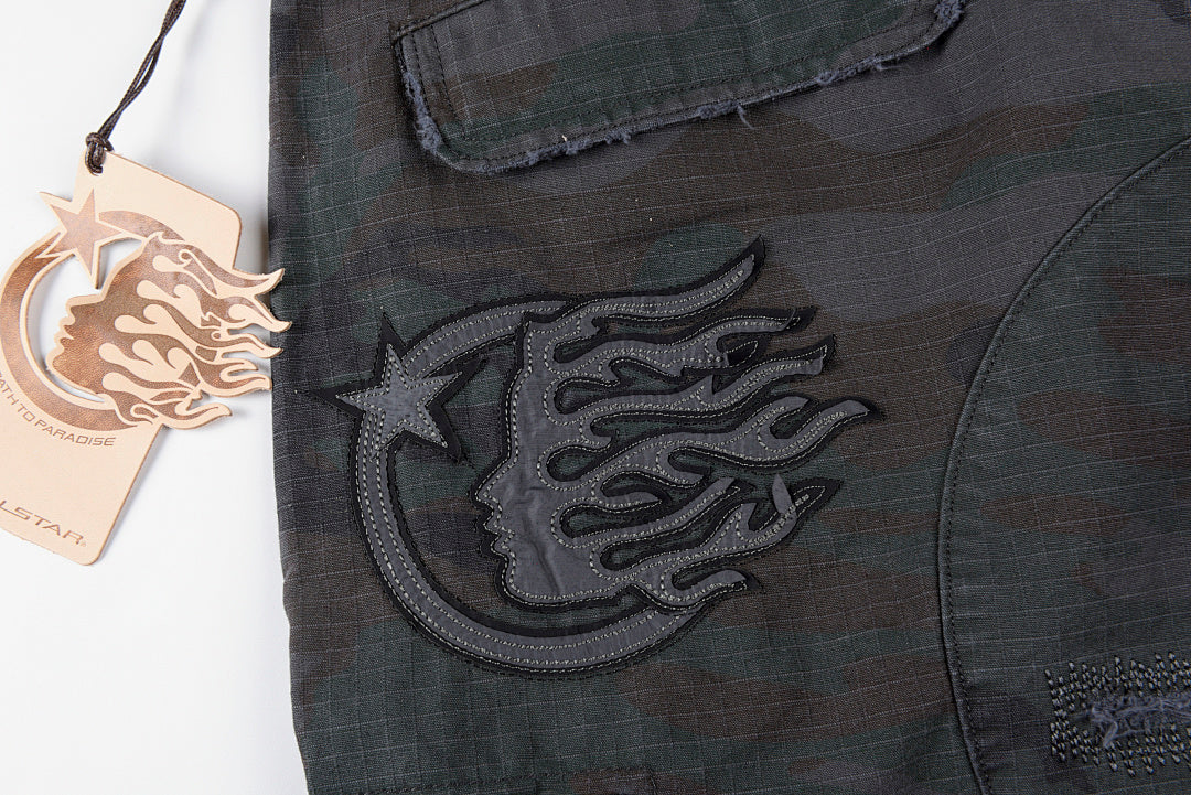 Hellstar Studios Capsule 11Camo Cargo Shorts刺绣工装短裤 - view 7