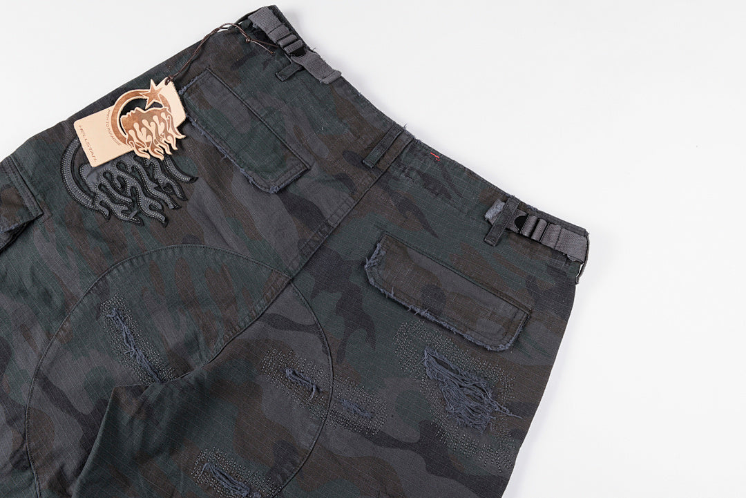 Hellstar Studios Capsule 11Camo Cargo Shorts刺绣工装短裤 - view 10