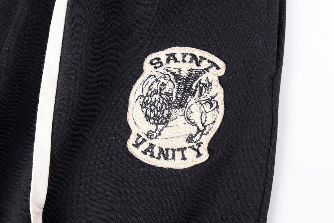 SAINT VANITY ZIP Up Hoodie拉链刺绣套装短裤 - view 9