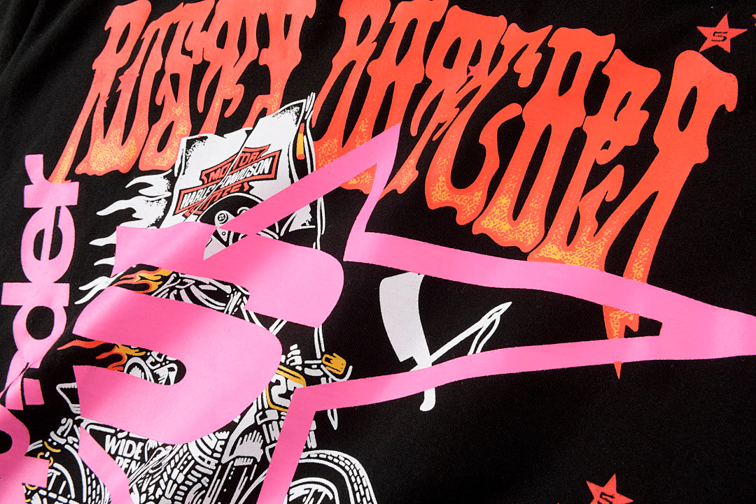 Young Thug 明星同款 Sp5der 555555 Pink Tee 短袖T恤 - view 4