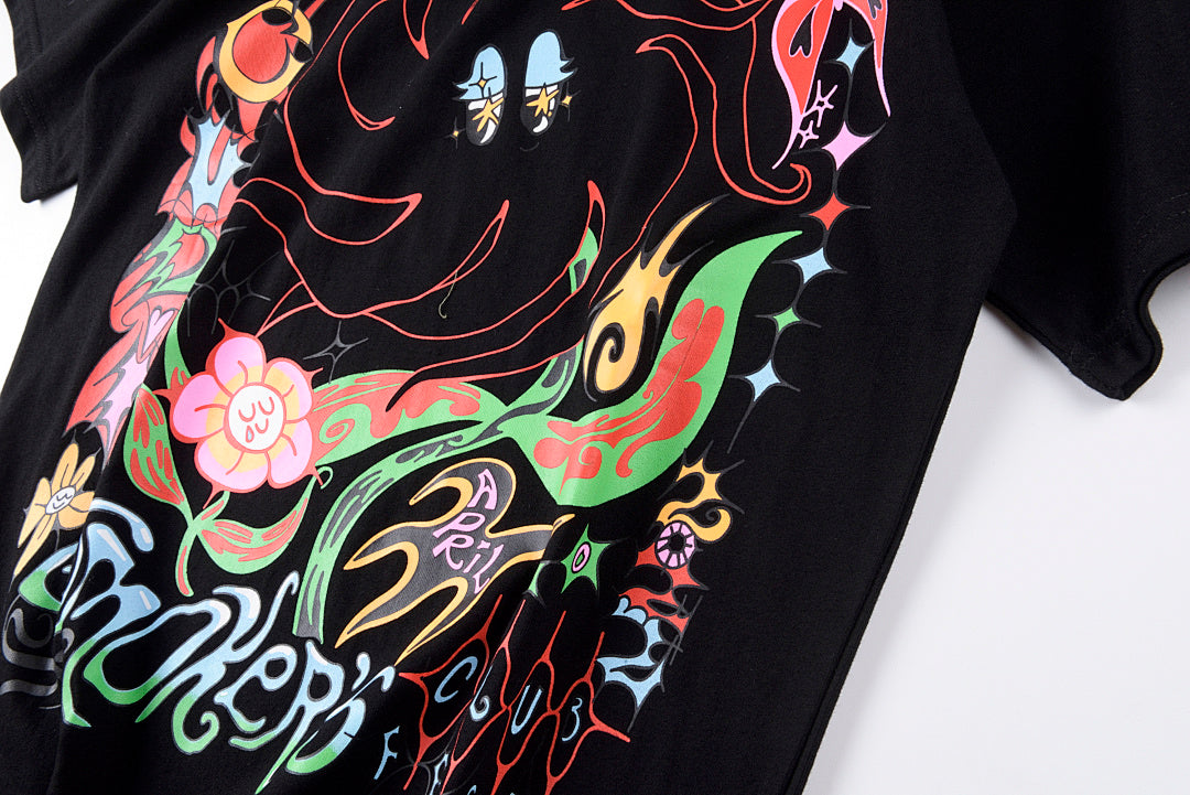 Kanye The Trilogy Continues Hoodie花卉印花潮T - view 6