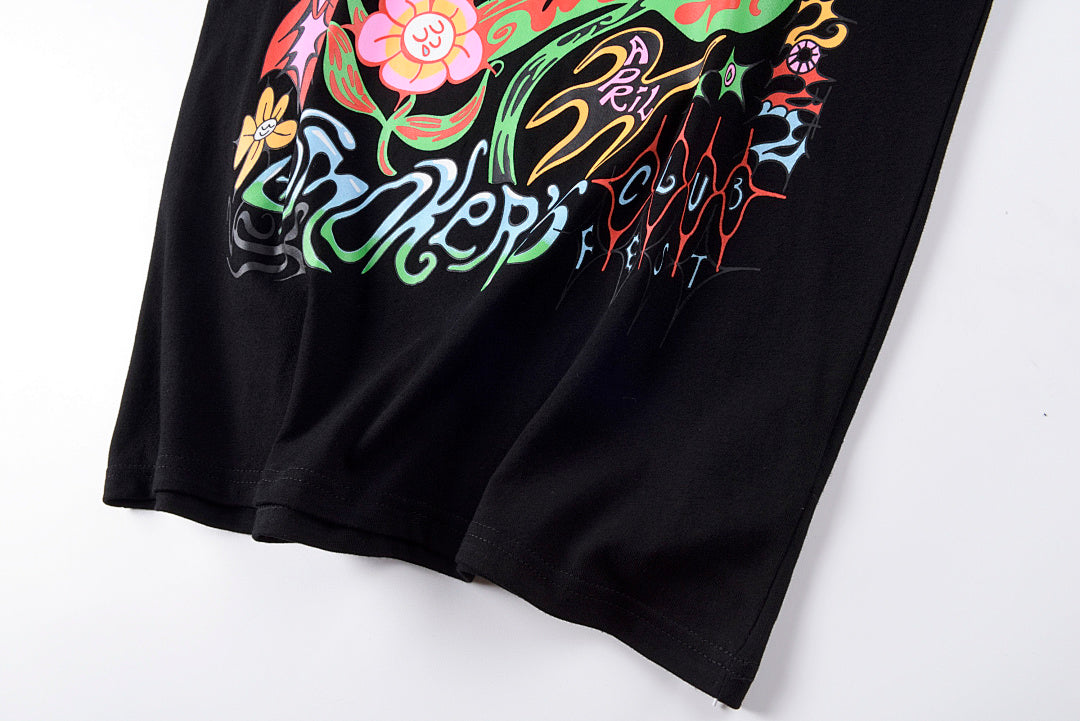 Kanye The Trilogy Continues Hoodie花卉印花潮T - view 7