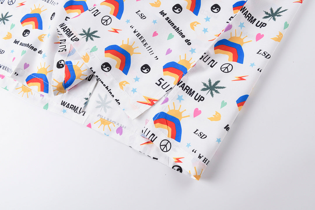 菲董同款CPFM.XYZ crop aloha lsd shirt花卉纽扣衬衫T恤 - view 1