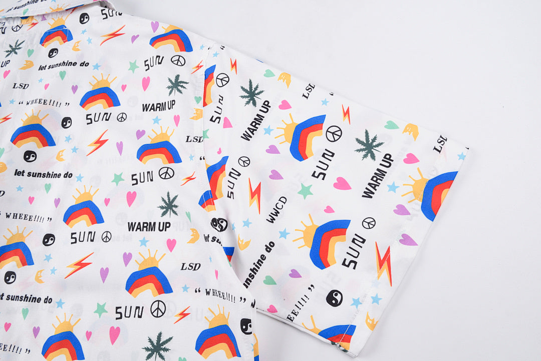 菲董同款CPFM.XYZ crop aloha lsd shirt花卉纽扣衬衫T恤 - view 8