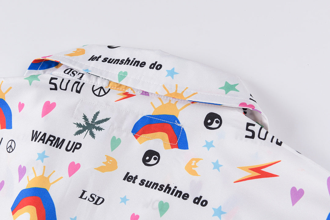菲董同款CPFM.XYZ crop aloha lsd shirt花卉纽扣衬衫T恤 - view 9