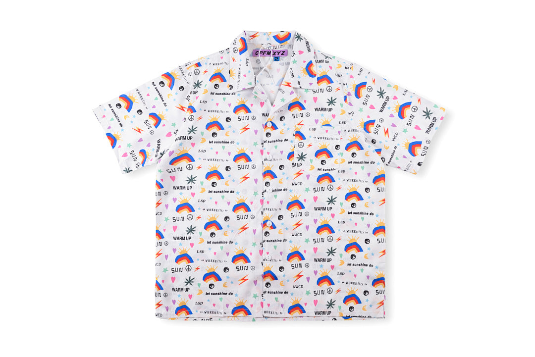 菲董同款CPFM.XYZ crop aloha lsd shirt花卉纽扣衬衫T恤 - view 12