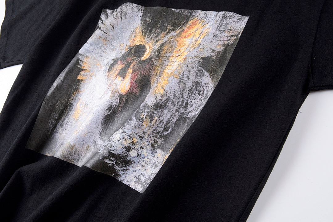 Revenge Angel Kiss Hoodie天使油画男女短T - view 4