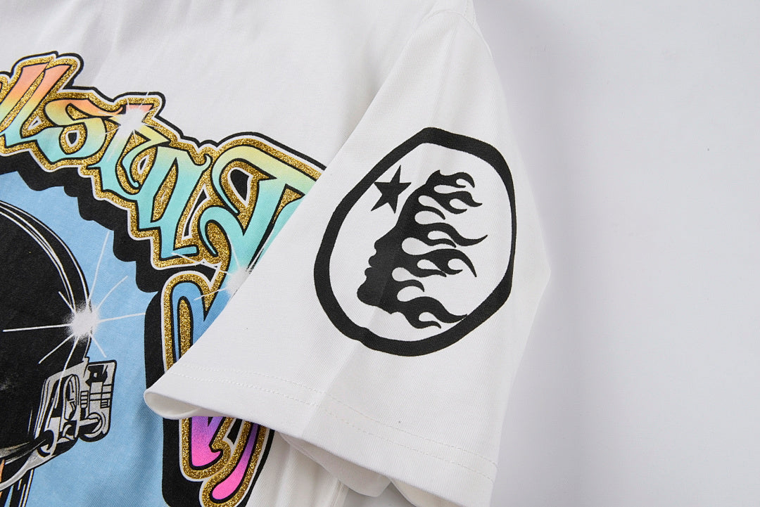 Hellstar Helmet Of Salvation Tee 头盔闪片男女纯棉短T - view 4