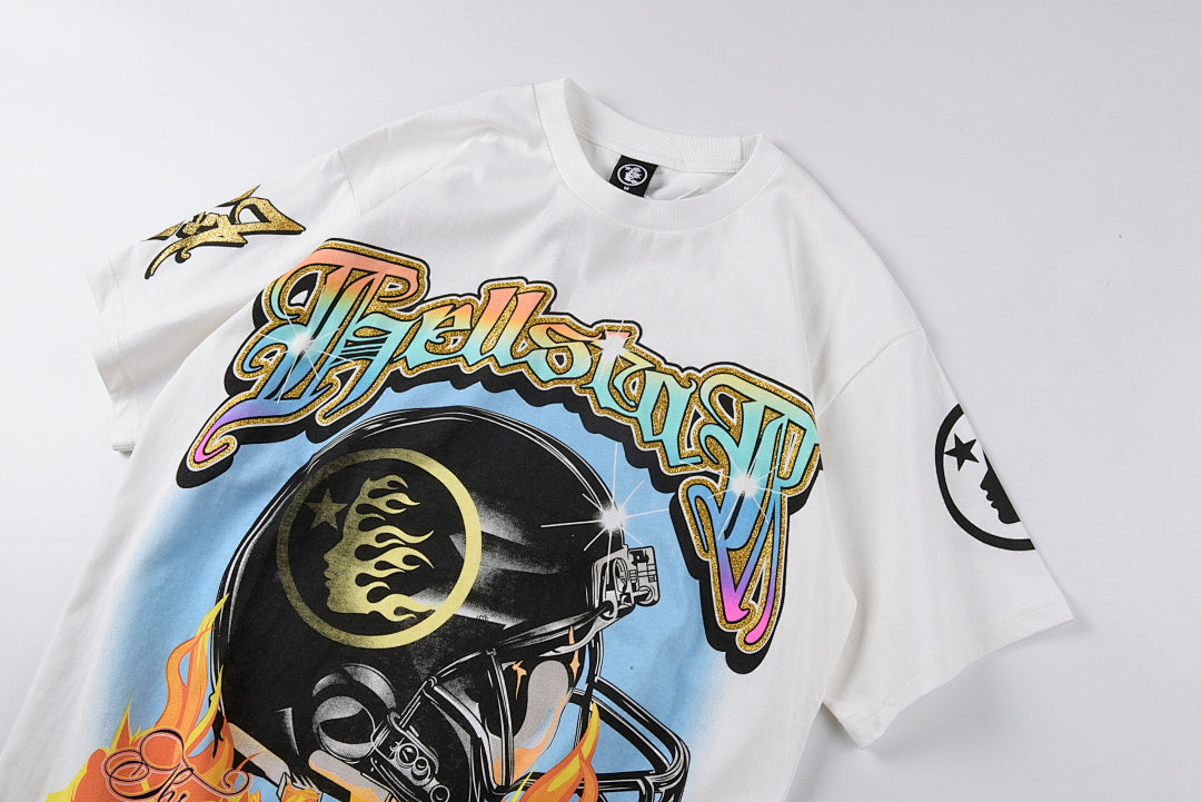 Hellstar Helmet Of Salvation Tee 头盔闪片男女纯棉短T - view 8
