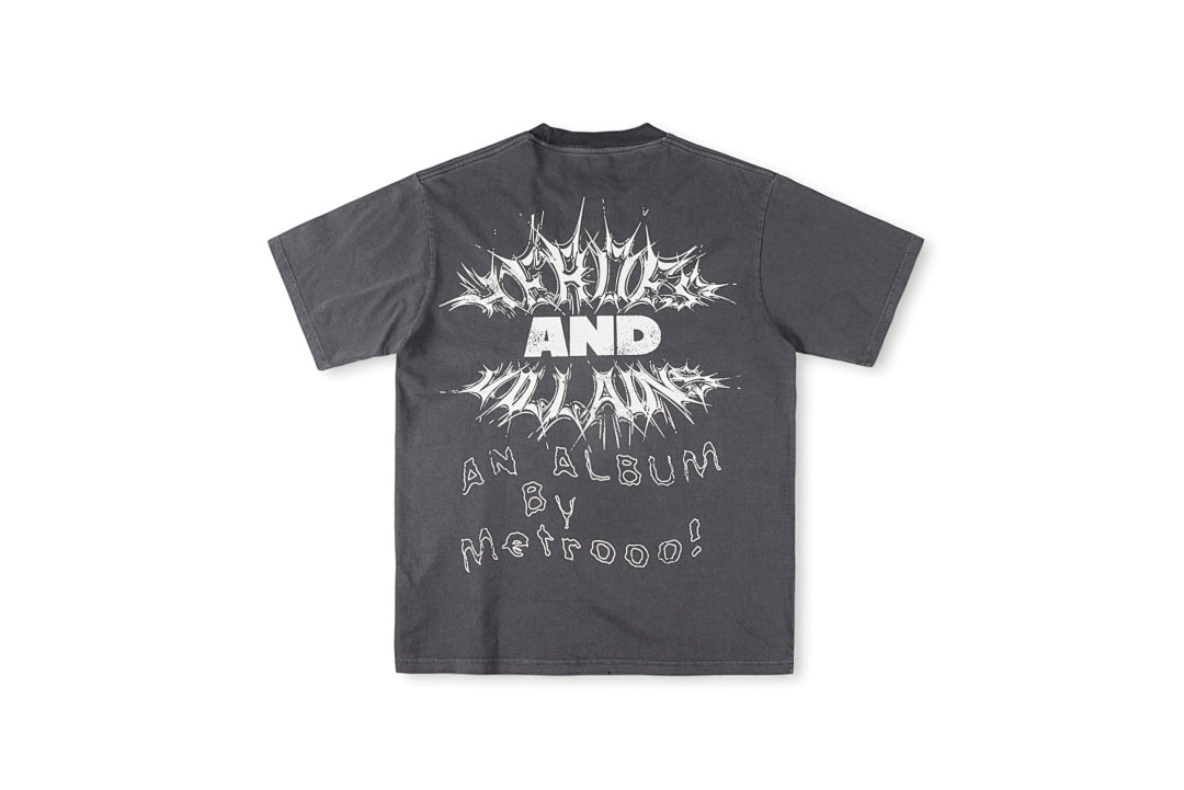 Metro Boomin Heros Villains Cover Tee欧美潮重工洗水短T - view 11