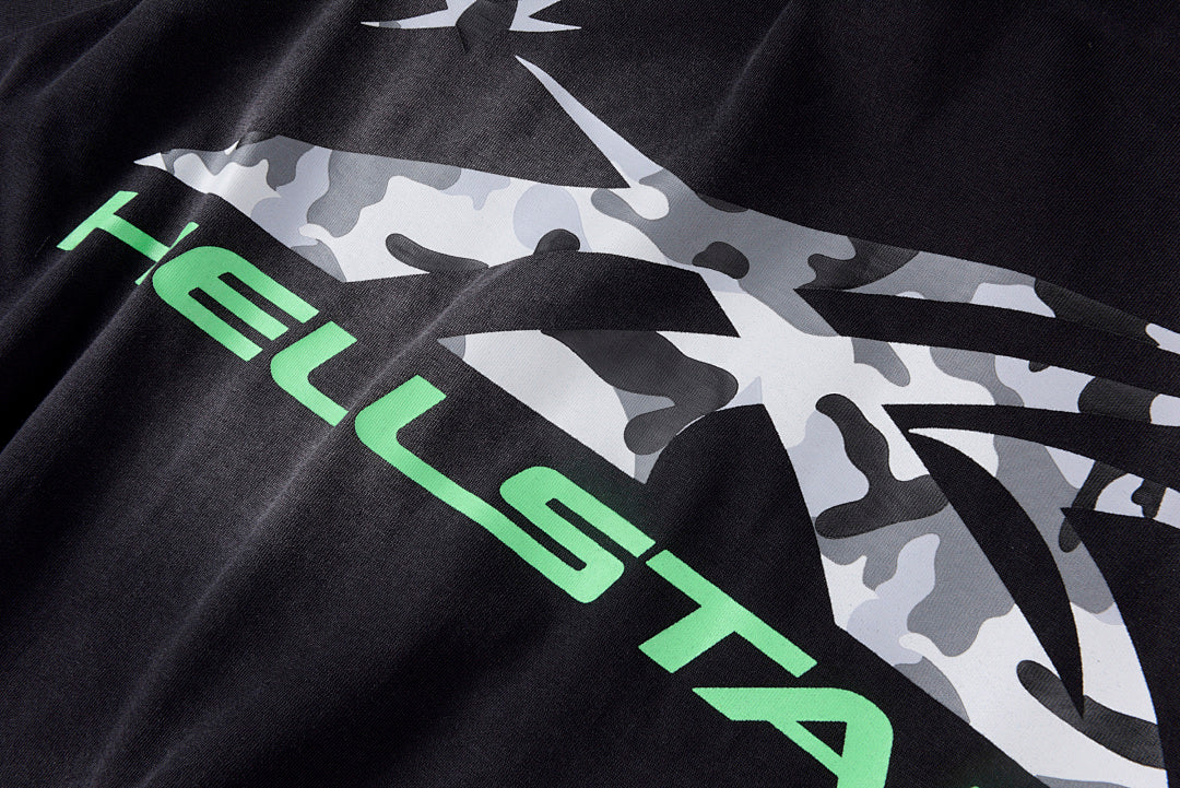Hellstar Studios Gel Sport Logo tee迷彩印花洗水短T欧美潮 - view 4