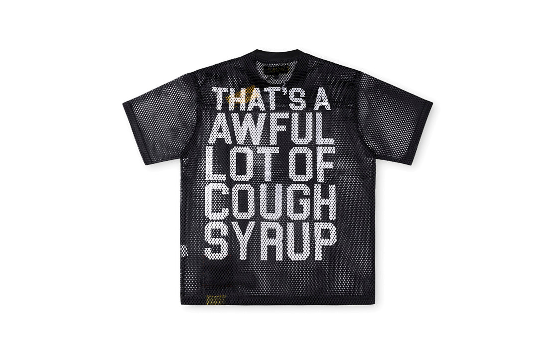 That's A Awful Lot of Cough Syrup 字母印花网眼透气短T - view 9
