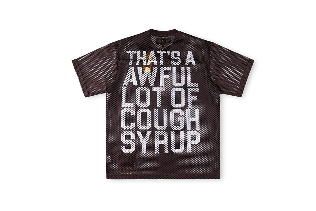 That's A Awful Lot of Cough Syrup 字母印花网眼透气短T - view 11