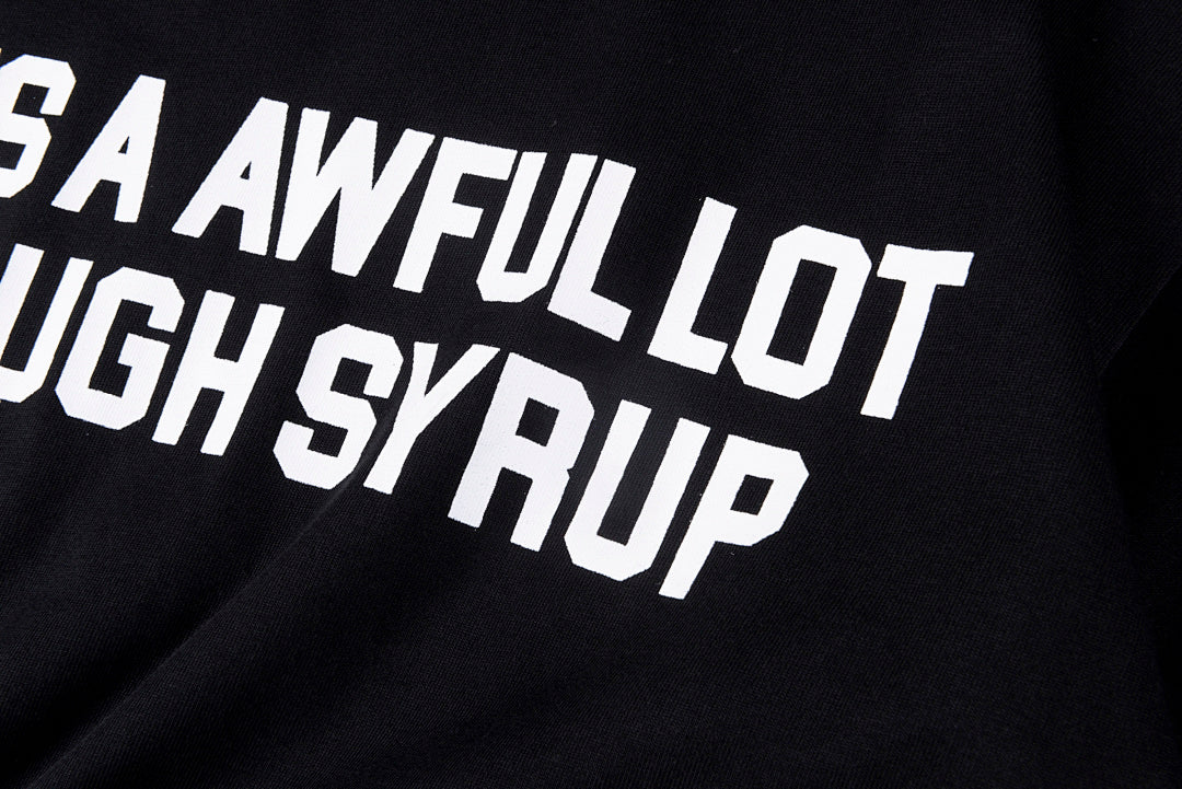 That's A Awful Lot of Cough Syrup字母印花休闲短T - view 6