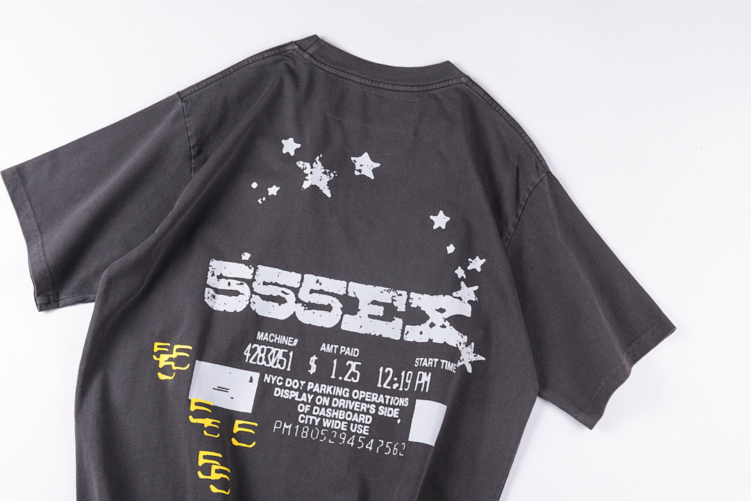 Sp5der worldwide 555555 TEE星星印花休闲短T - view 10