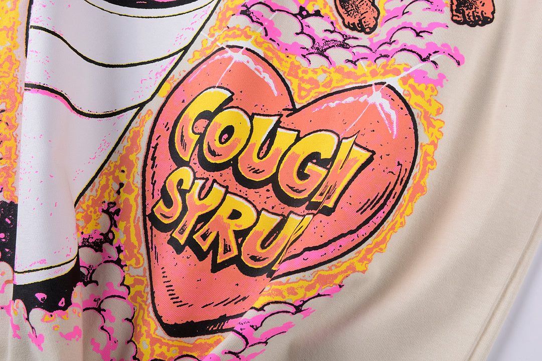 That's A Awful Lot of Cough Syrup 爱心印花纯棉休闲短T - view 4