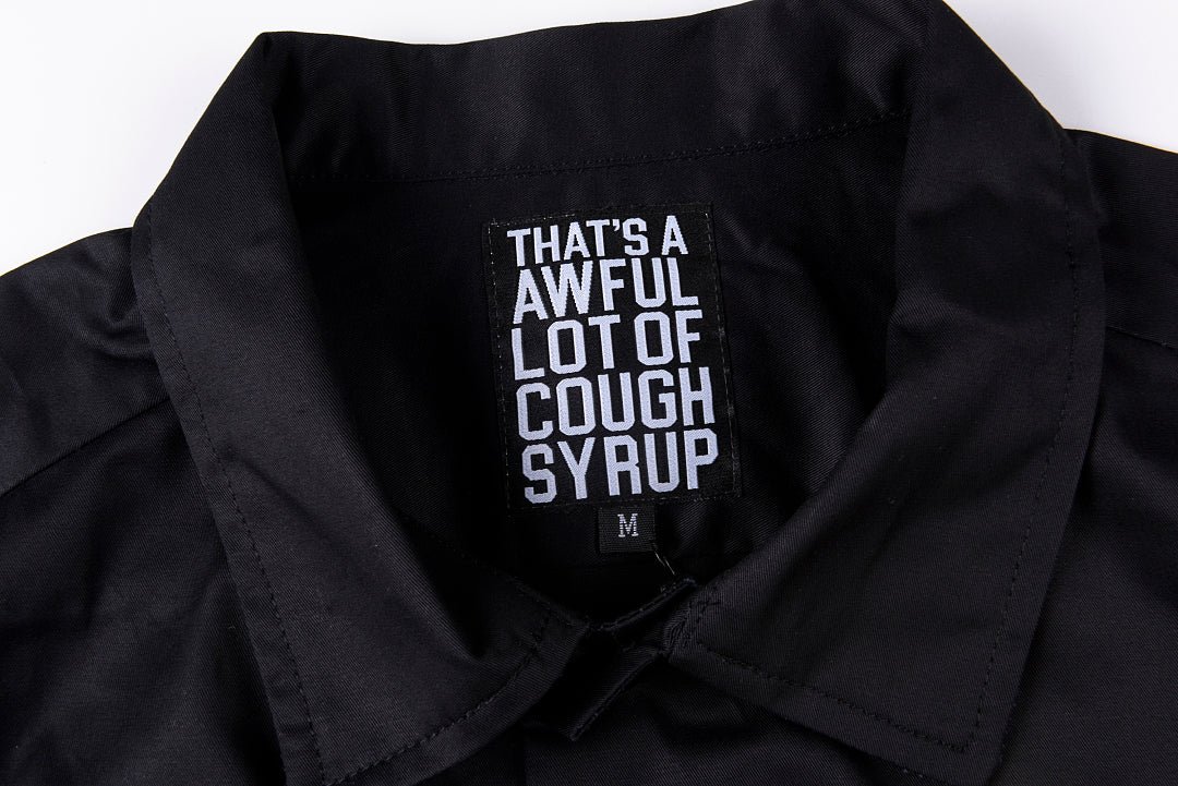 That's A Awful Lot of Cough Syrup手枪字母印花休闲短衬 - view 2