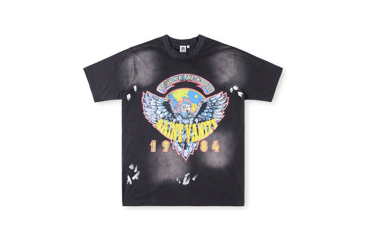SAINT VANITY 1984 Tour of the world 雄鹰地球印花做旧短T - view 9