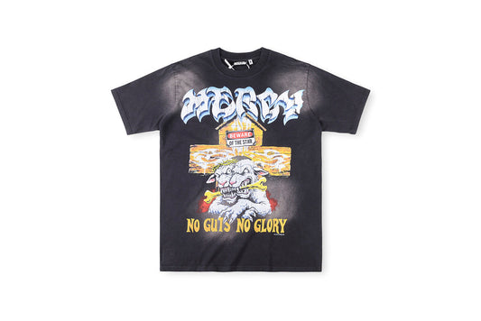 HELLSTAR STUDIOS Tee 十字骷髅双头恶犬字母印花复古男女短T - view 12