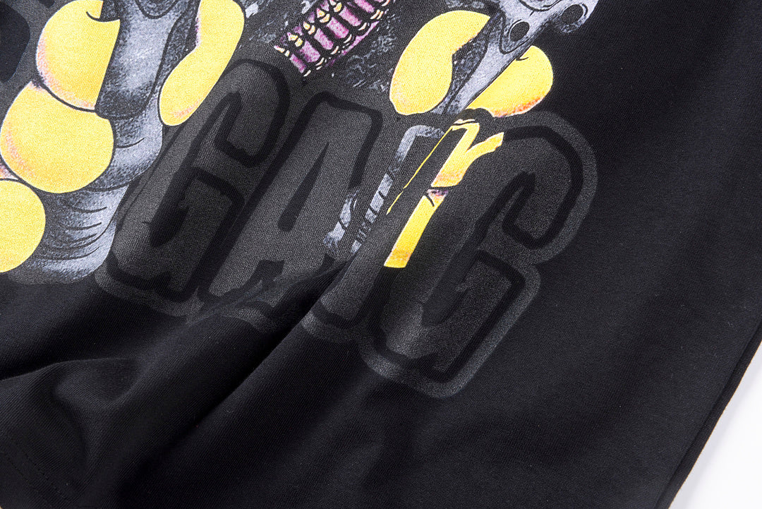 Glo Gang Boyz Worldwide Tee 卡通机枪太阳人像印花短T - view 8