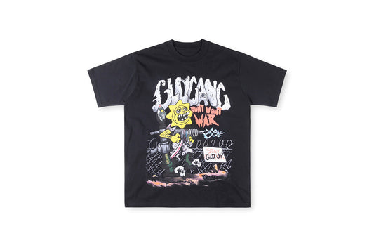 Glo Gang Boyz Worldwide Tee 卡通机枪太阳人像印花短T - view 12