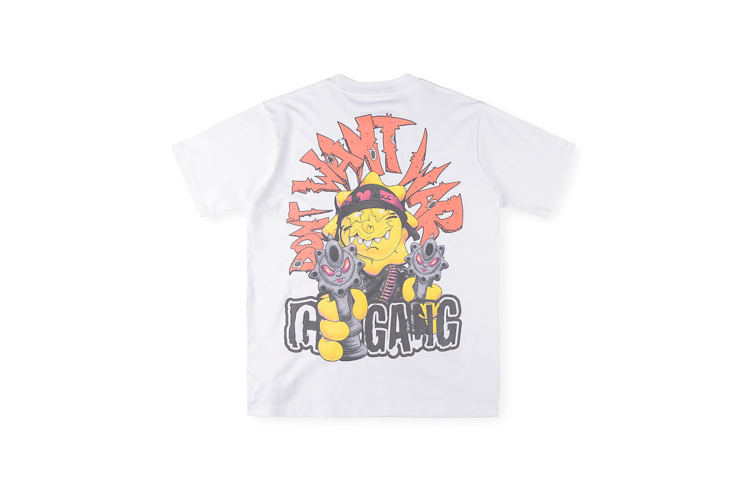Glo Gang Boyz Worldwide Tee 卡通机枪太阳人像印花短T - view 13