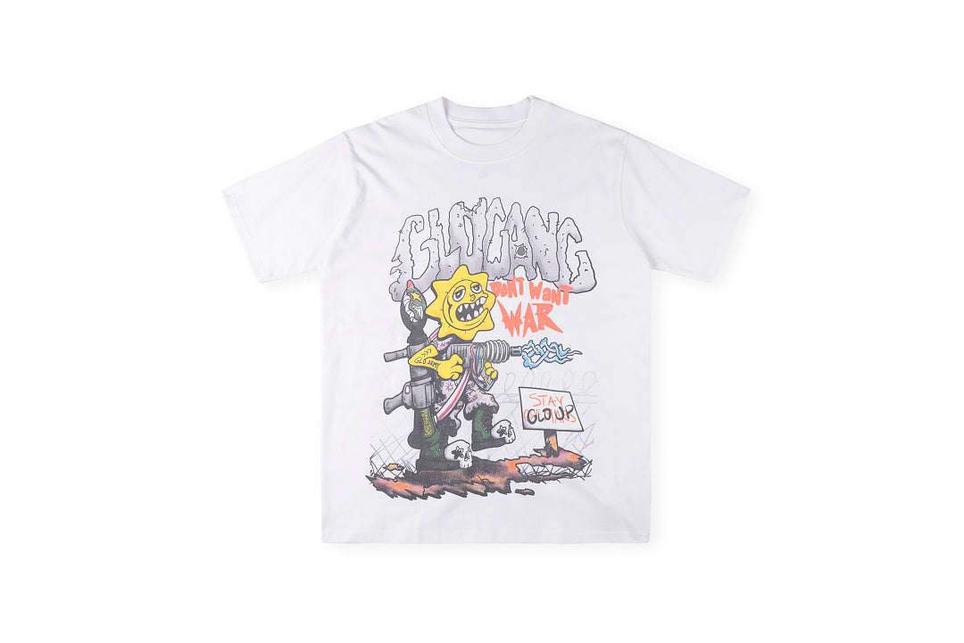 Glo Gang Boyz Worldwide Tee 卡通机枪太阳人像印花短T - view 14